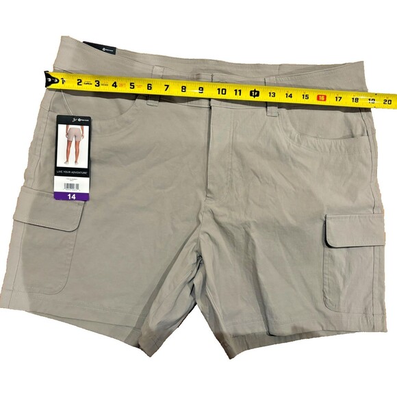Eddie Bauer Pants - Eddie Bauer Shorts Women’s Size 14 Summer Trail Khaki Nylon Blend 5 Pocket NWT